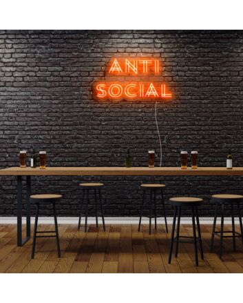 Antisocial Neon Sign