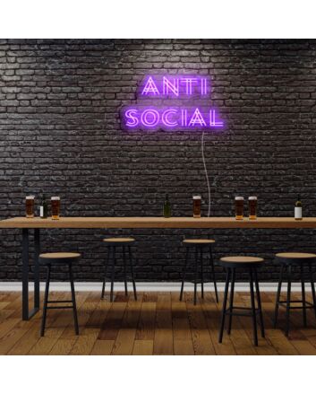Antisocial Neon Sign