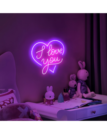 I Adore You Forever Heart Neon Sign