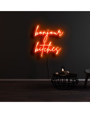Bonjour Bitches Neon Sign