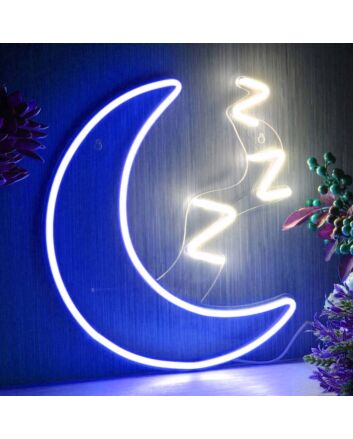 Moon ZZZ LED Sign