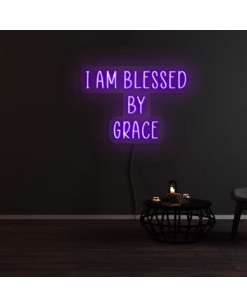 Im Blessed By Grace Neon Sign