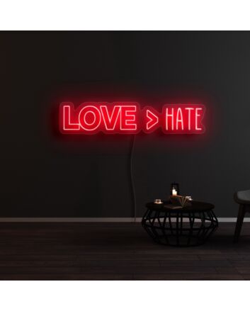 Love Hate Neon Sign