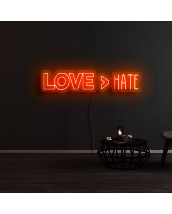 Love Hate Neon Sign