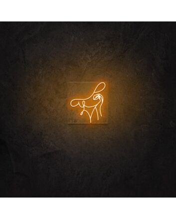 Lady Hat Face LED Neon Sign