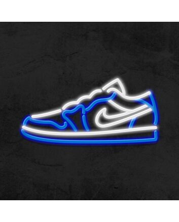 Aj1 Low Blue Neon Sign