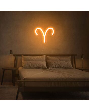 Aries Zodiac Neon Sign