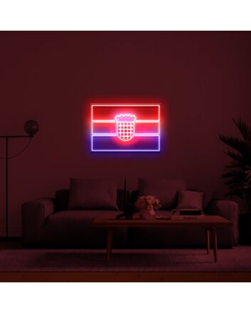 Croatia Flag Neon Sign