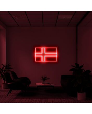 Denmark Flag Neon Sign