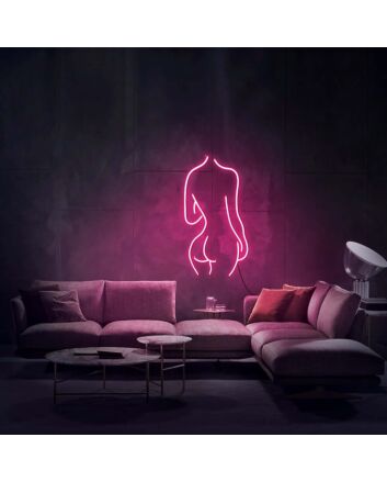 Female Figure Outline Neon Sign