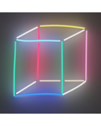 Geometric Cube Neon Sign