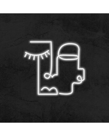 Graphic Face Neon Sign