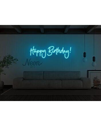 Happy Birthday Cursive Neon Sign