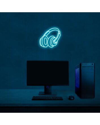 Headphones Neon Sign