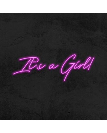 Its A Girl Babyshower Neon Sign