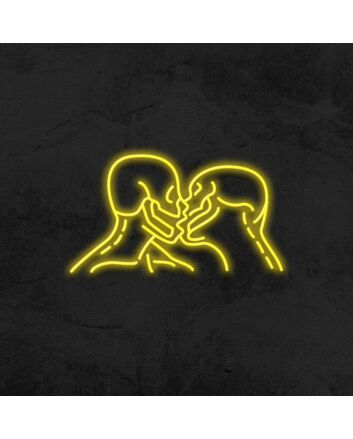 Kissing Skulls Neon Sign