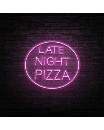 Late Night Pizza Neon Sign
