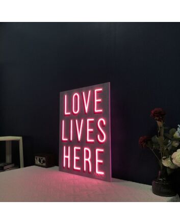 Love Lives Here Neon Sign