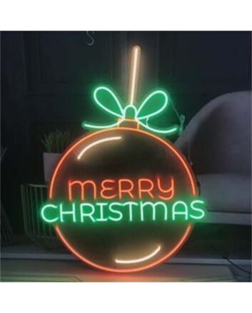 Merry Christmas Bauble Neon Sign