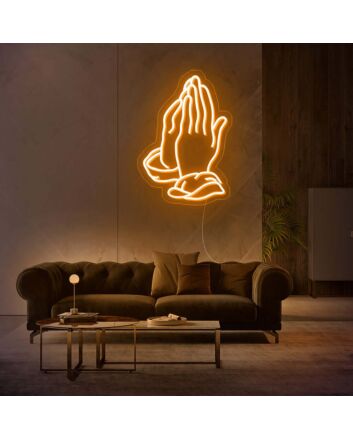 Prayer Hands Neon Sign