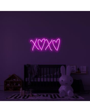 XOXO Heart Shape Neon Sign