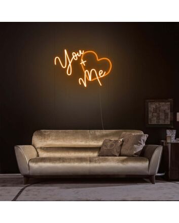 You Plus Me Neon Sign