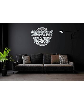 Hustle Hard Infinity Mirror Neon Sign