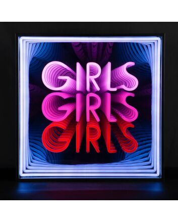 Girls Girls Girls Infinity Mirror Neon Sign