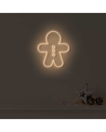 Gingerbread Man LED Neon Sign
