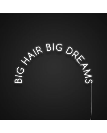 Big Hair Big Dreams Neon Sign