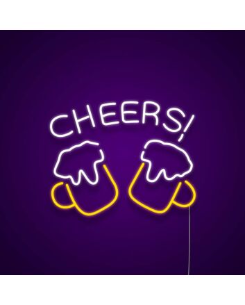 Cheers Glass Neon Sign