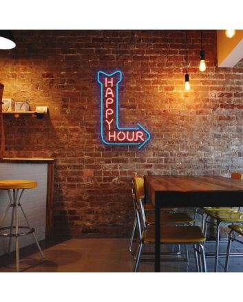 Happy Hour Neon Sign