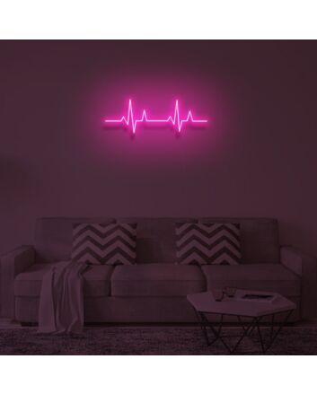 &quot;HEART BEAT&quot; LED Neon Sign