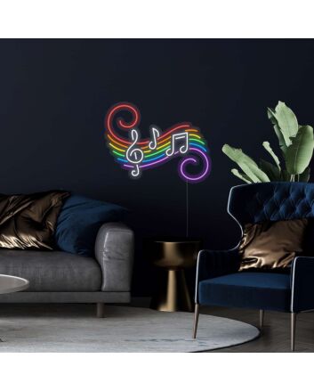 LGBTQ Music Notes Neon Sign