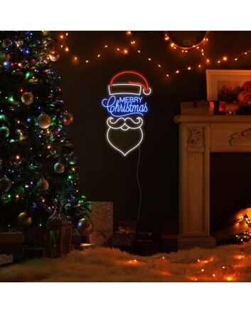Merry Christmas Santa Neon Sign