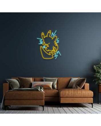 Pikachu No Face Neon Sign