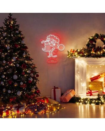 Santa Neon Sign