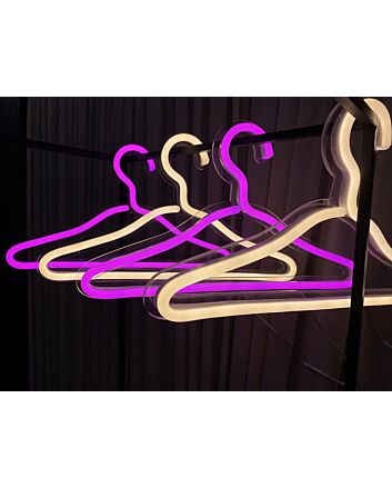 Clothes Hanger Pack of 4 Neon Sign