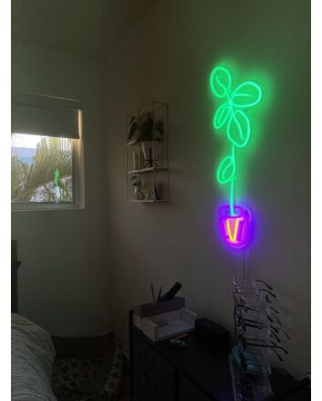Fiddle Leaf Fig Plant Neon Sign