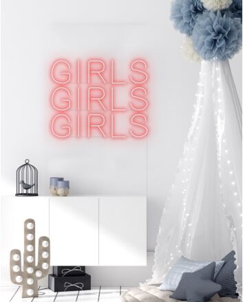 GIRLS GIRLS GIRLS V2 Neon Sign