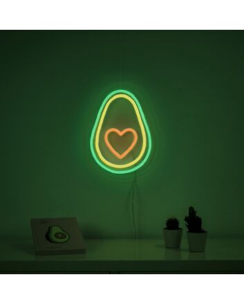 Avocado Heart Neon Sign