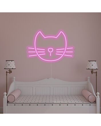 Cute Pink Cat Neon Sign