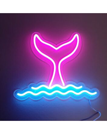 Element Symbol Swimming Mermaid Neon Sign