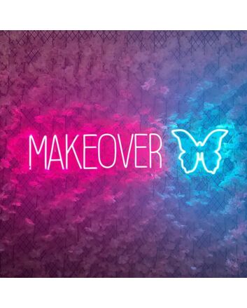 Makeover Butterfly Neon Sign