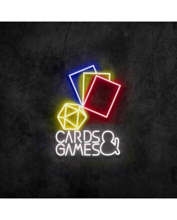 Cards and Games Neon Sign