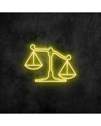 Justice Scale Neon Sign