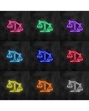 Justice Scale Neon Sign