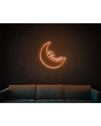 To The Moon LED neon sign