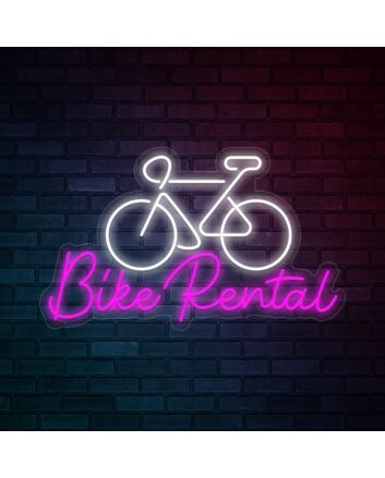 Bike Rental Neon Sign