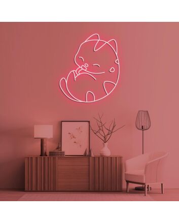 Cute Kitty V1 Neon Sign